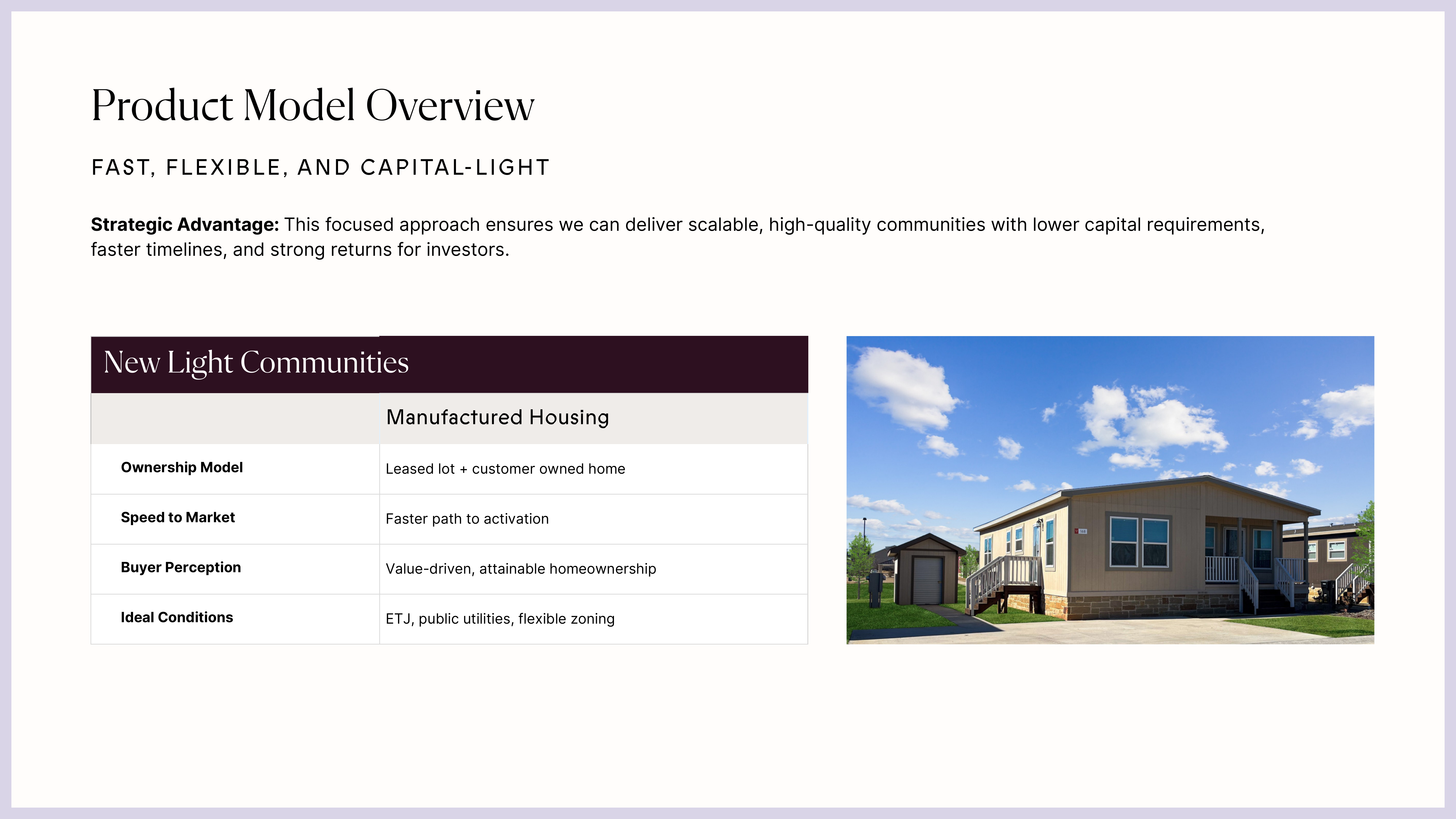 Product Model Overview