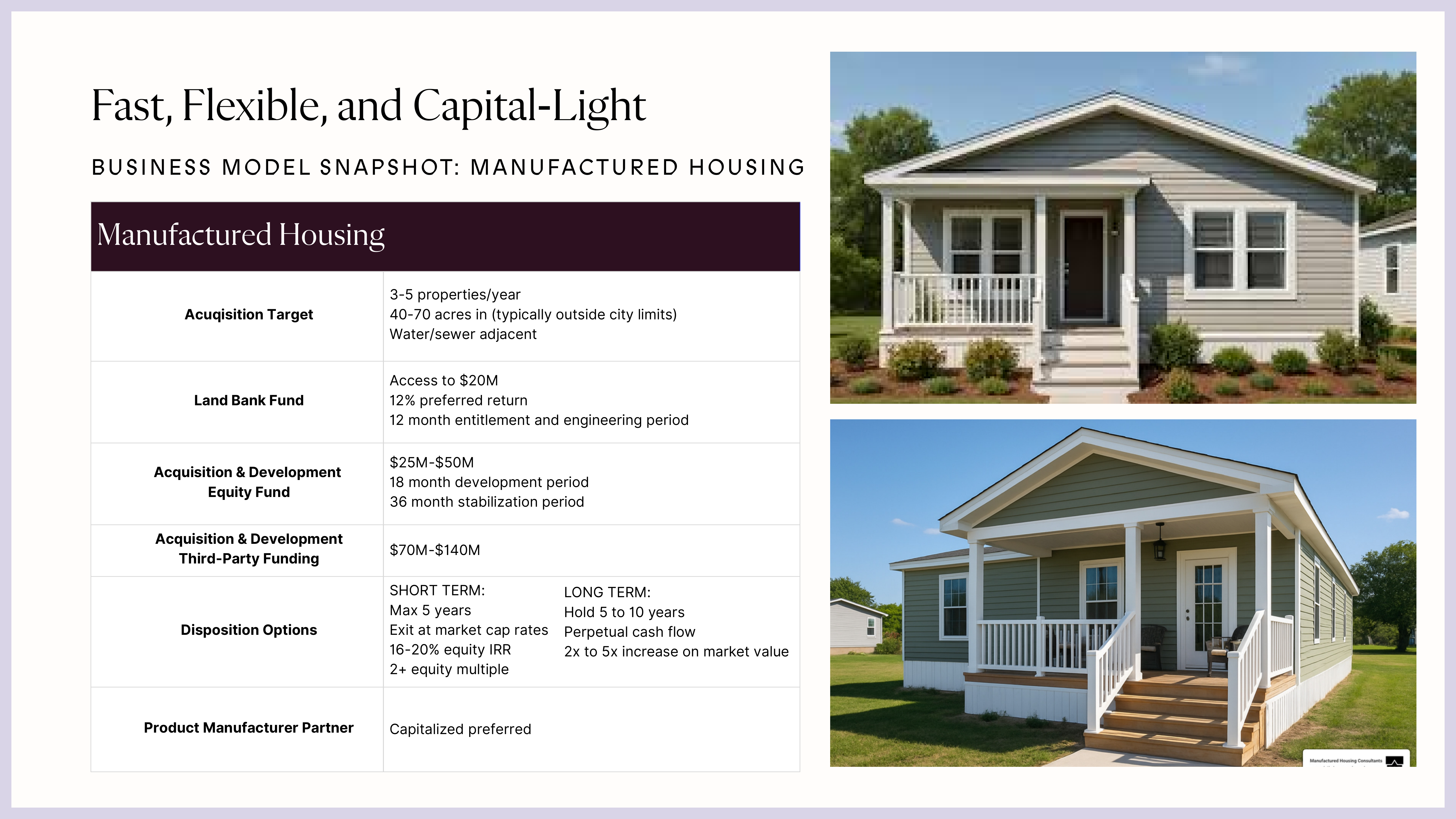 New Light Communities Business Model